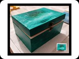 scatola legno verde